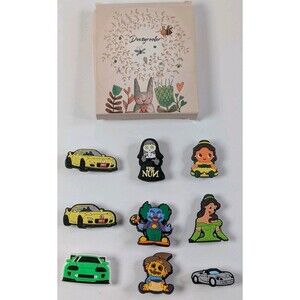 Croc Charms Lot 9pcs Mixed Cartoon Car Halloween PVC Shoe Jibbitz